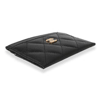 Chanel Black Quilted Caviar Classic Card Holder