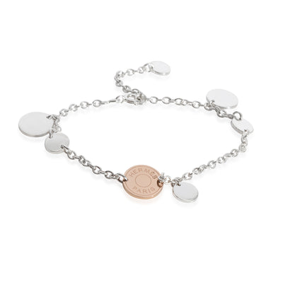 Hermès Confettis Bracelet in 18k Pink Gold/Sterling Silver