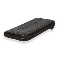 Bottega Veneta Brown Intrecciato Leather Zip Wallet