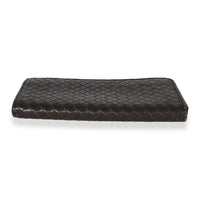 Bottega Veneta Brown Intrecciato Leather Zip Wallet