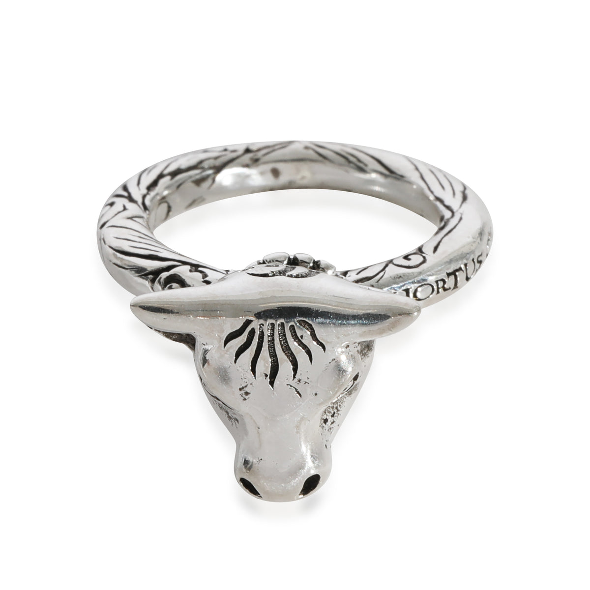 Gucci Anger Forest Bulls Head Ring Sterling Silver