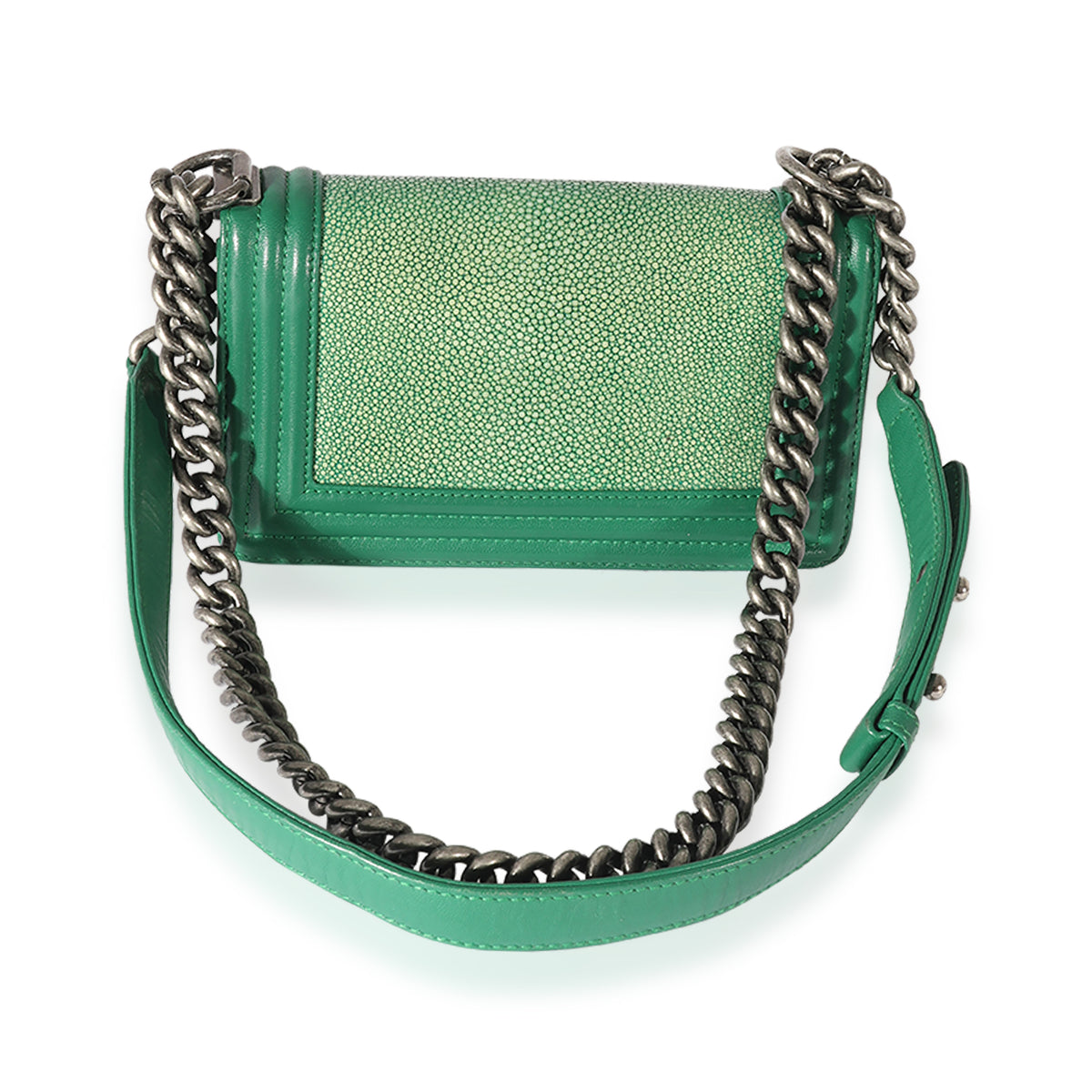 Chanel Green Stingray & Lambskin Small Boy Bag