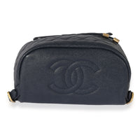 Chanel Navy Caviar Filigree Backpack