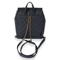 Chanel Navy Caviar Filigree Backpack