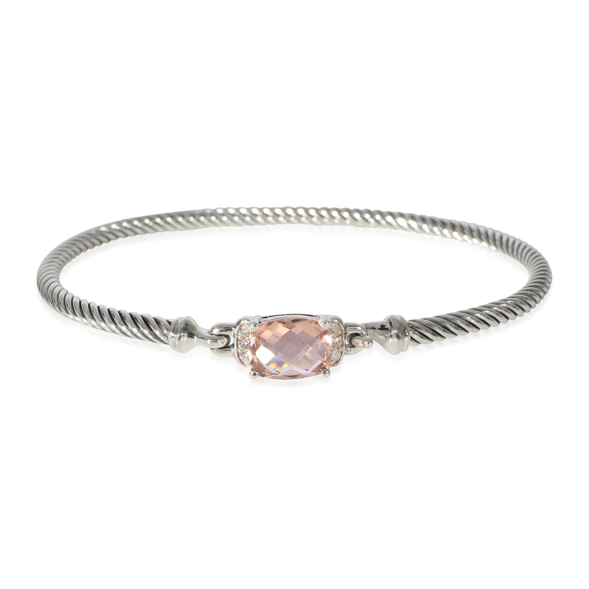 David Yurman Wheaton Morganite Bracelet in 925 Sterling Silver