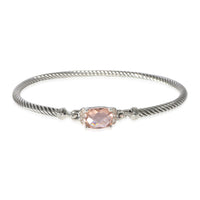 David Yurman Wheaton Morganite Bracelet in 925 Sterling Silver