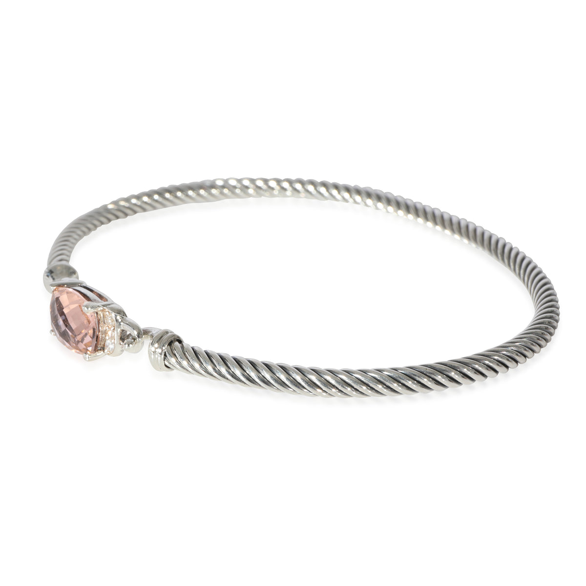 David Yurman Wheaton Morganite Bracelet in 925 Sterling Silver