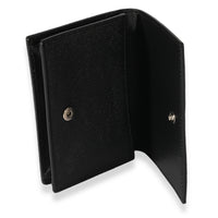 Saint Laurent Black Grain De Poudre Business Card Holder