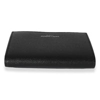 Saint Laurent Black Grain De Poudre Business Card Holder