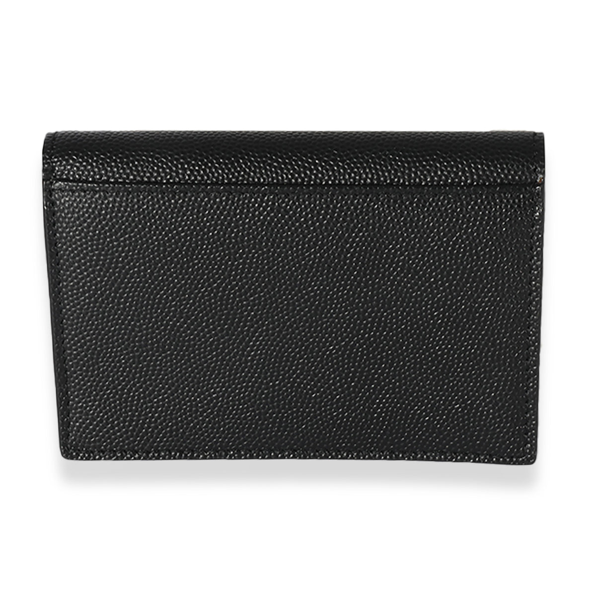 Saint Laurent Black Grain De Poudre Business Card Holder