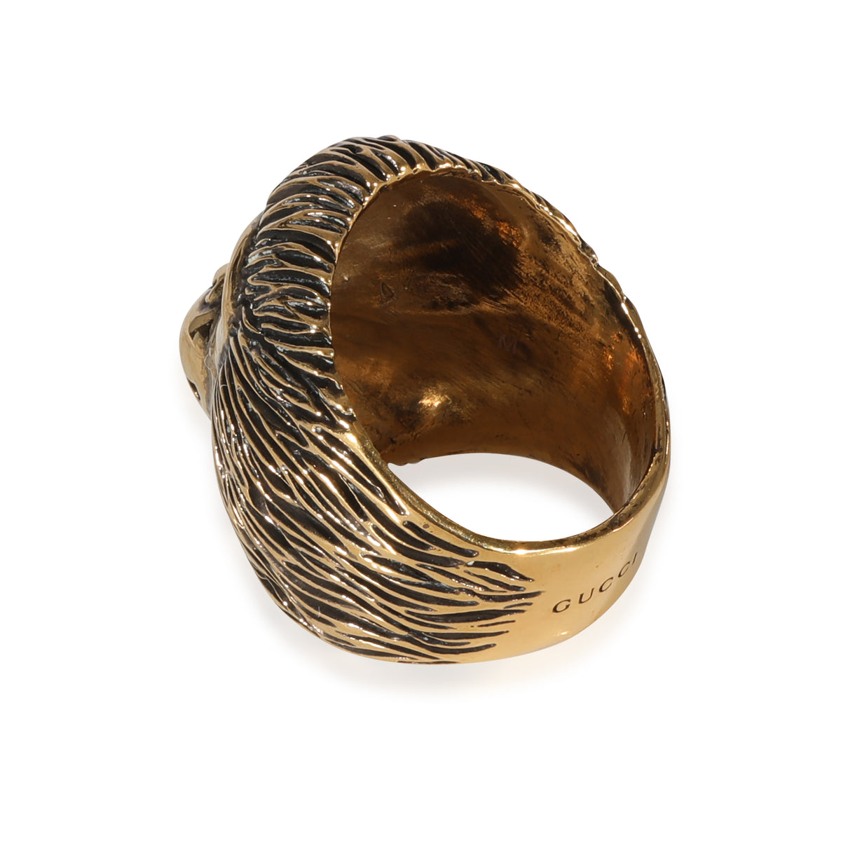 Gucci Brass Tone Monkey Head Ring