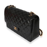 Chanel Black Caviar Classic Jumbo Double Flap Bag