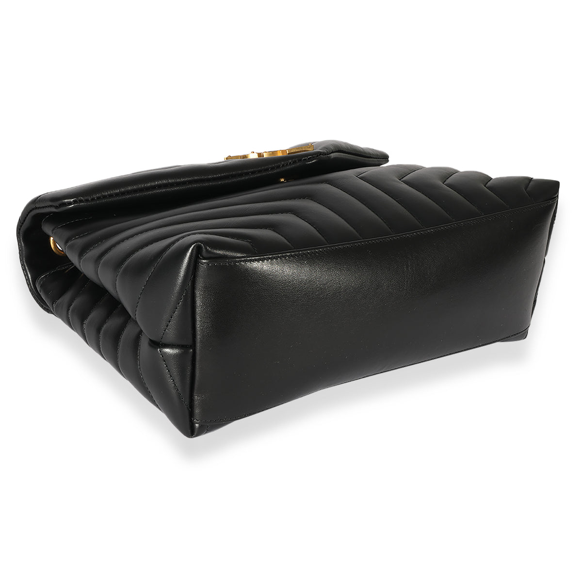 Saint Laurent Black Matelassé Leather Medium Loulou Bag