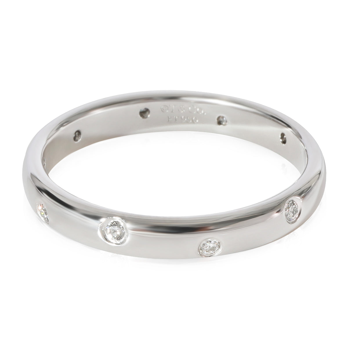 Tiffany & Co. Etoile Diamond Wedding Band in 950 Platinum 0.1 CTW