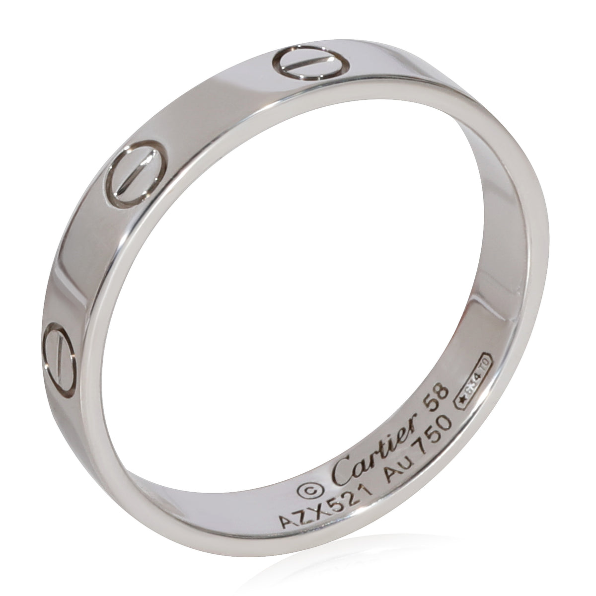 Cartier Love Wedding Band in 18k White Gold