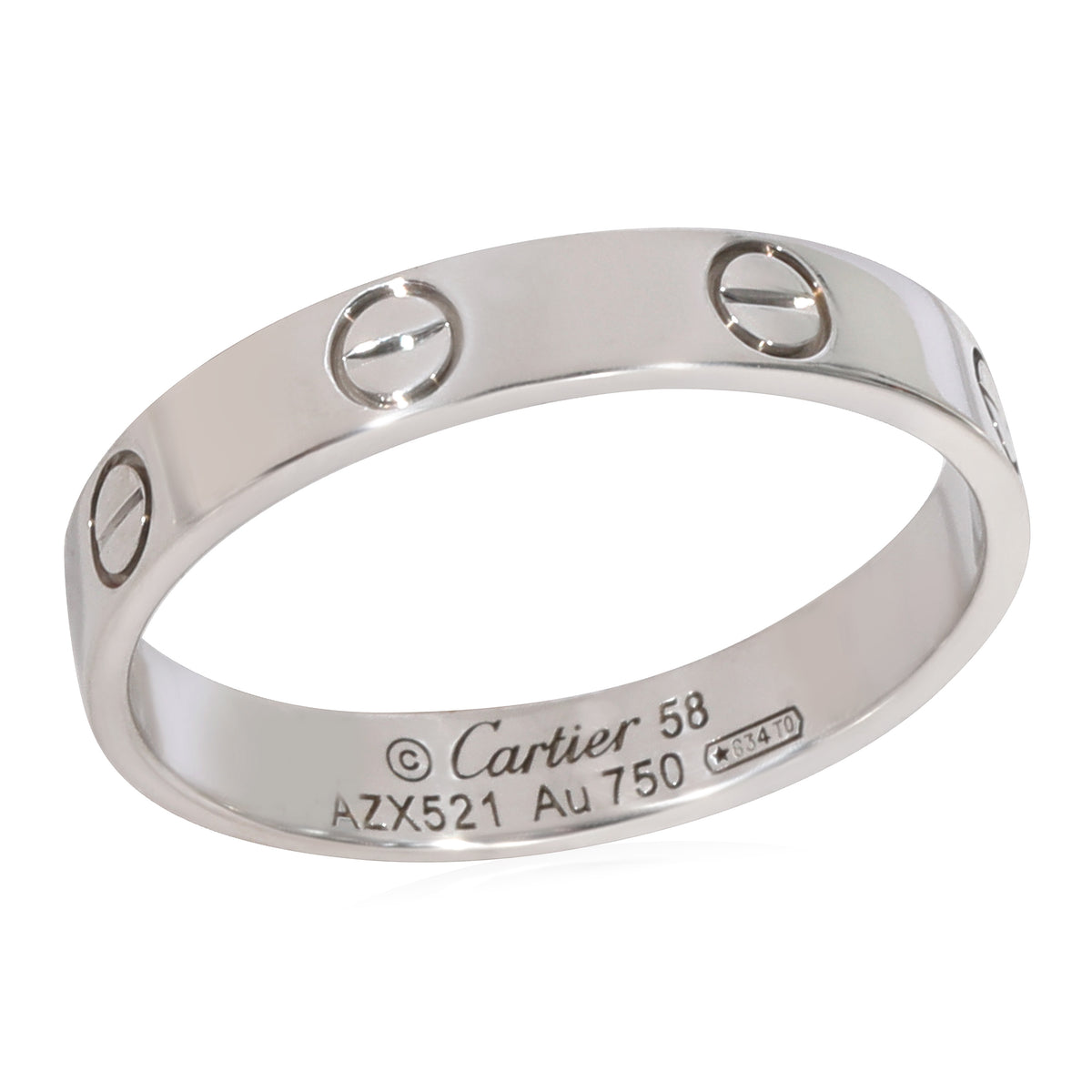 Cartier Love Wedding Band in 18k White Gold