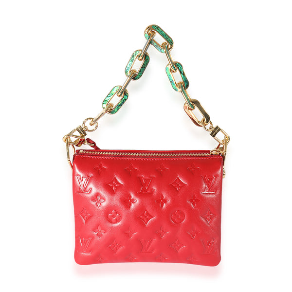 Louis Vuitton Red Lambskin Coussin BB H27, myGemma