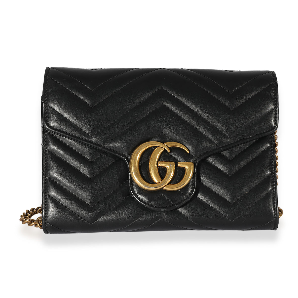 Gucci Black Matelassé GG Marmont Mini Bag