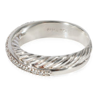 David Yurman Crossover Diamond Ring  Sterling Silver 0.14 CTW