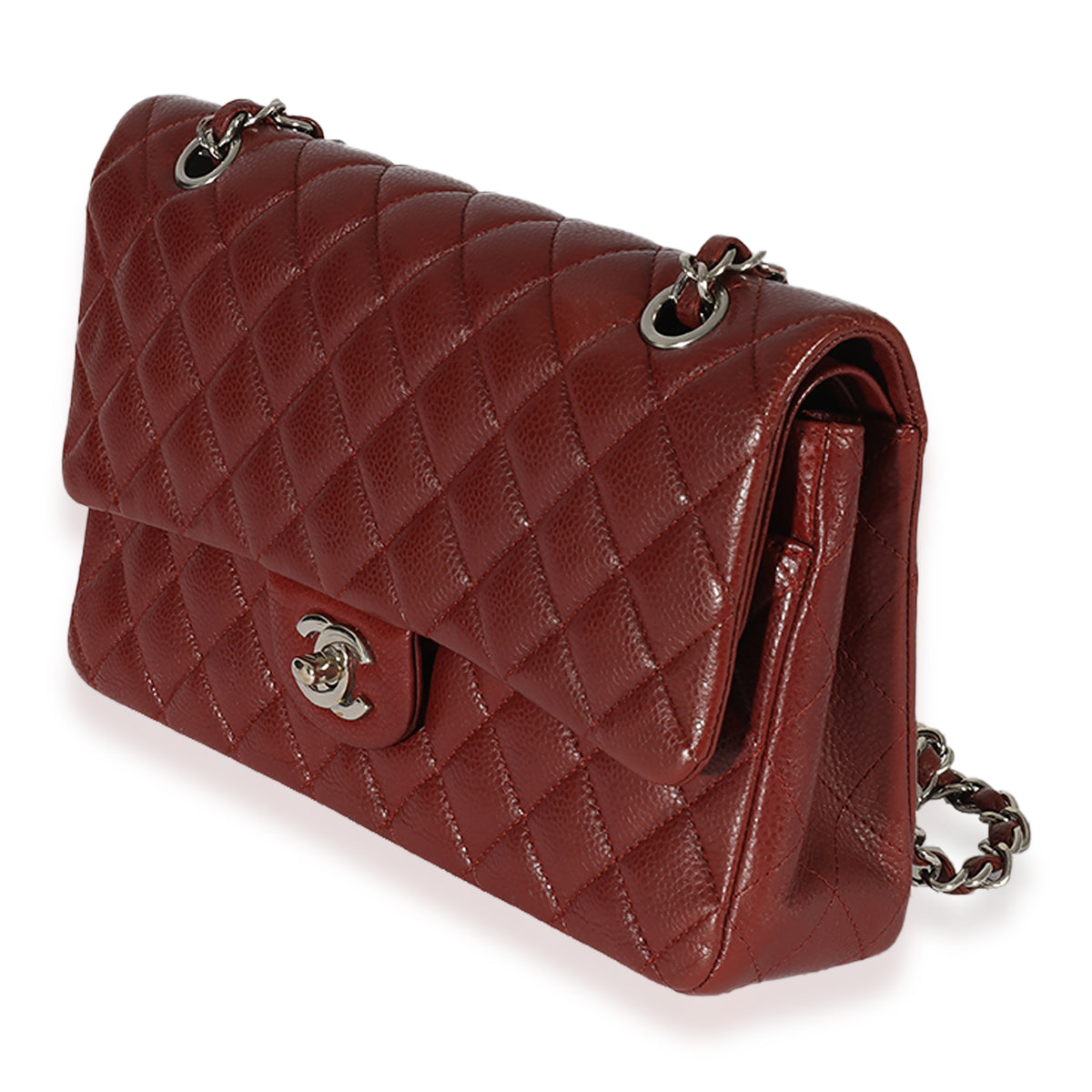 Chanel Maroon Lambskin Medium Classic Double Flap Bag, myGemma, CH