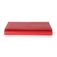 Saint Laurent Red Leather Belle De Jour Chain Wallet