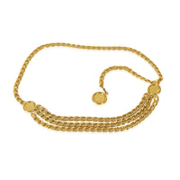 Gold Tone Chanel Vintage Medallion Multi Chain Link Belt