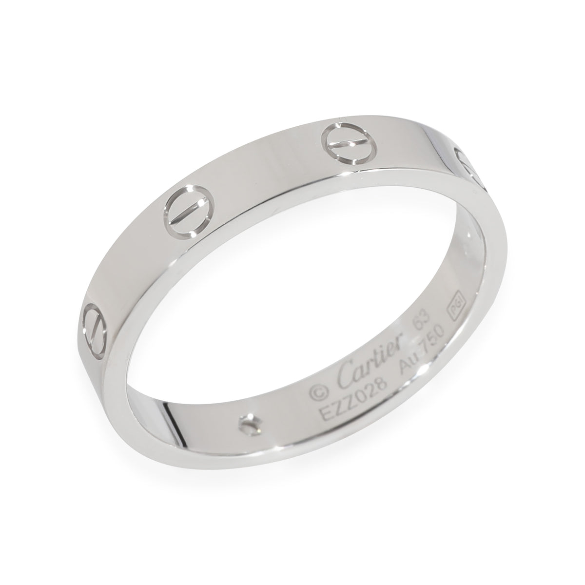 Cartier Love Diamond Wedding Band in 18k White Gold 0.02 CTW