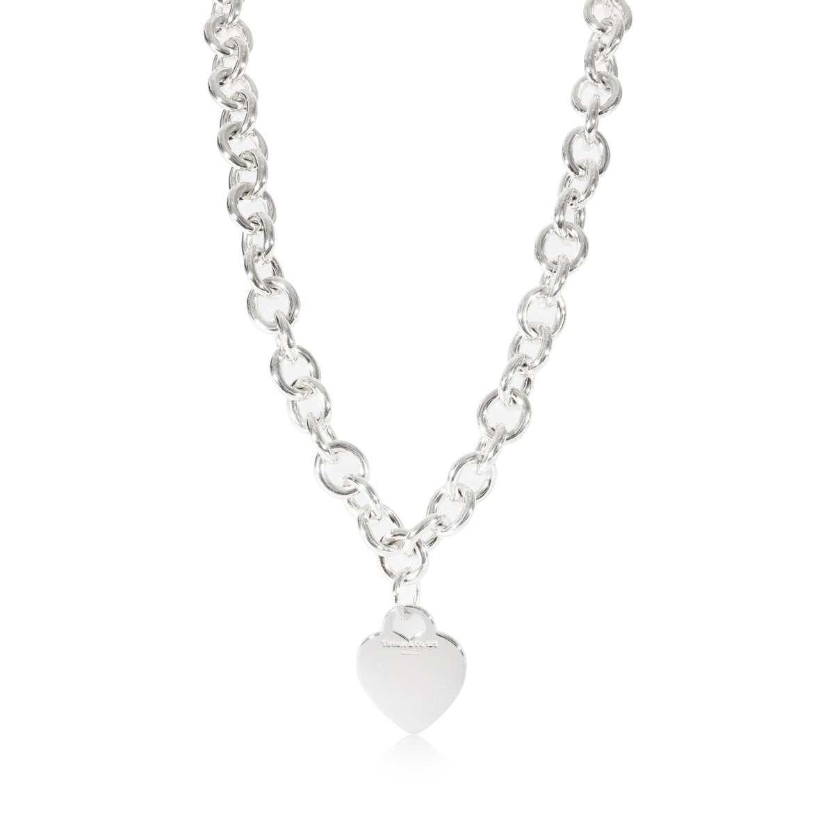 Tiffany & Co. Fashion Heart Tag Necklace in Sterling Silver