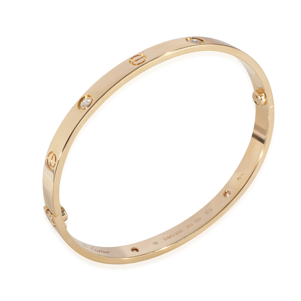 Cartier Love Bracelet, 4 Diamonds (Yellow Gold, Diamonds)