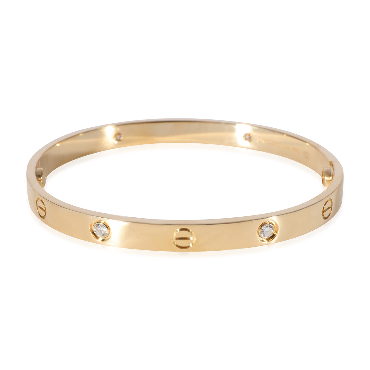 Cartier Love Bracelet 4 Diamonds Yellow Gold Diamonds