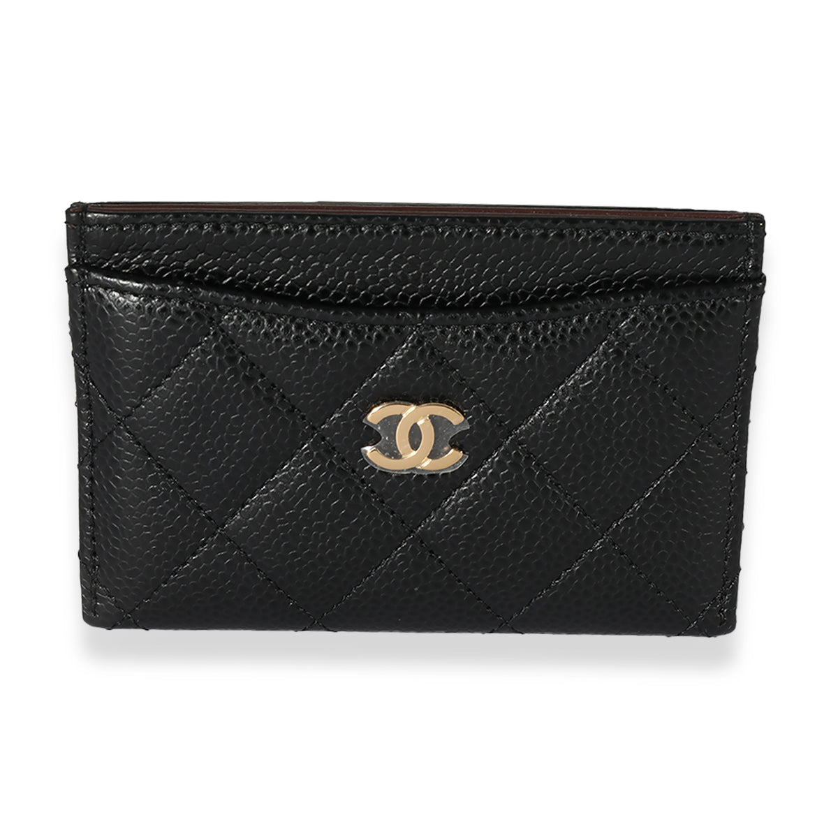 Chanel Black Quilted Caviar Classic Card Holder, myGemma, SG