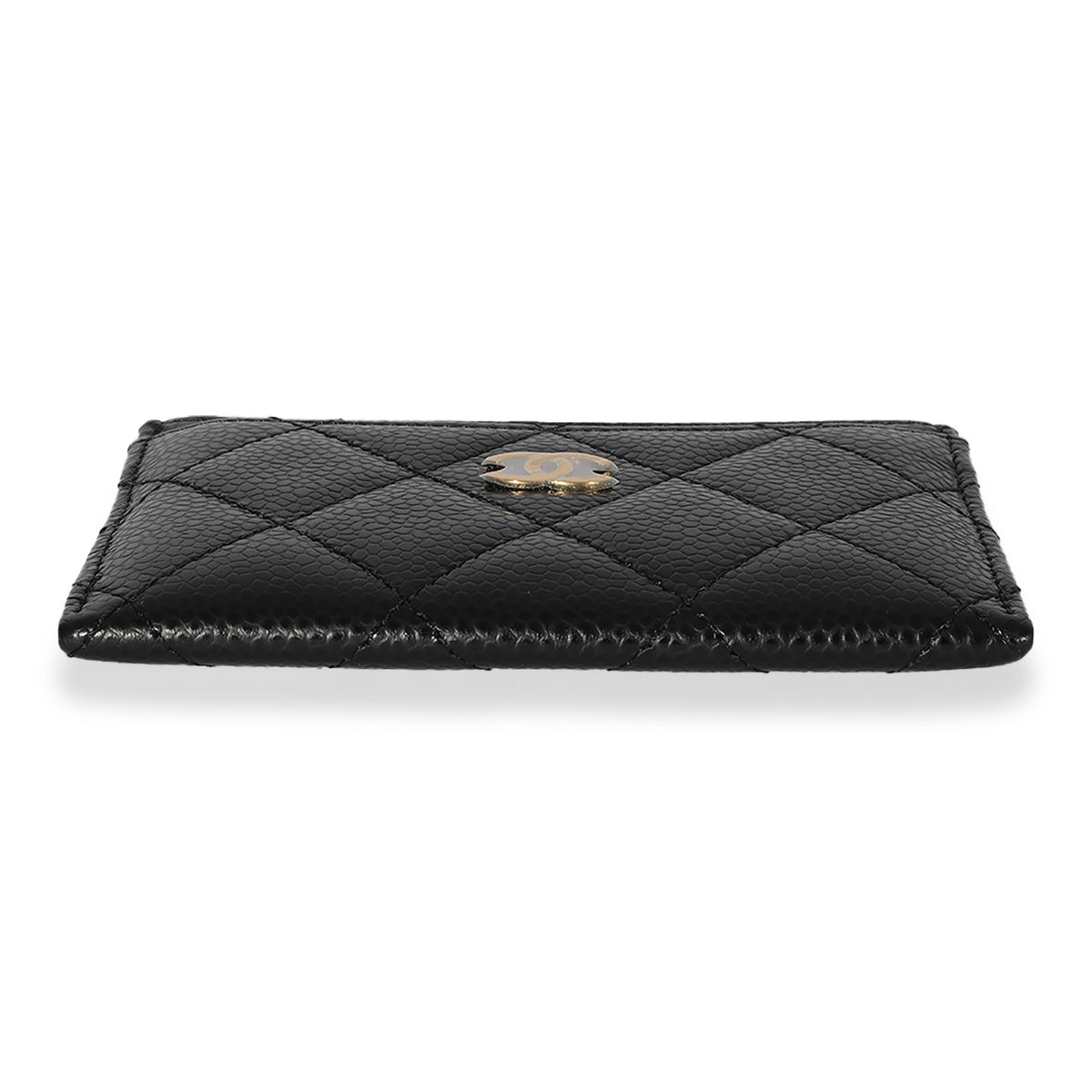 Chanel Black Quilted Caviar Classic Card Holder