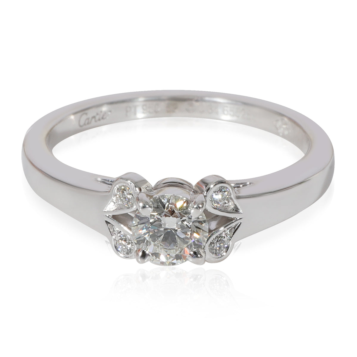 Cartier Ballerine  Diamond Engagement Ring in 950 Platinum H VVS2 0.37 CT