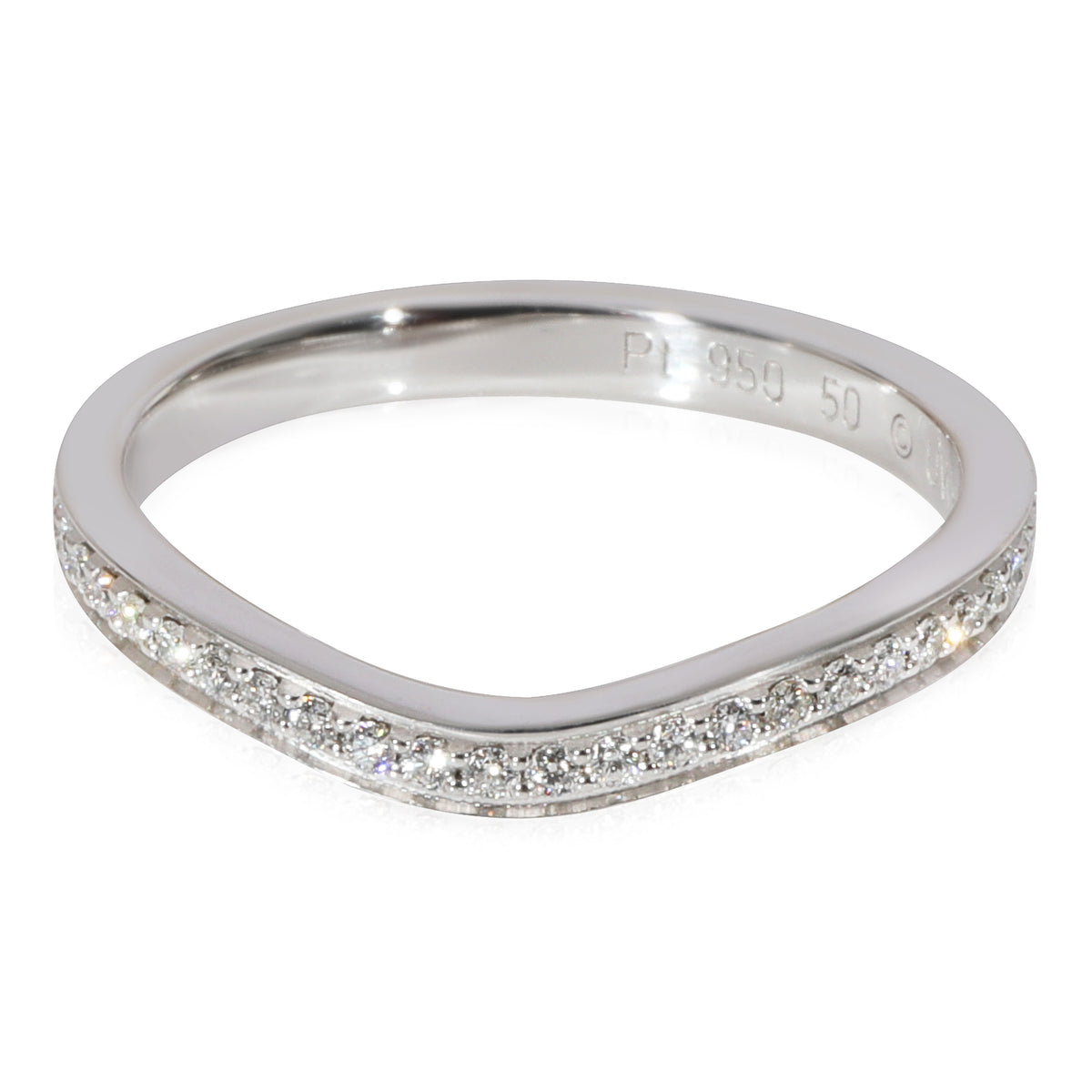 Cartier Ballerine Diamond Band in 950 Platinum 0.09 CTW