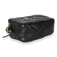 Chanel Black Quilted Lambskin Small Bowling Bag