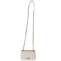 Chanel Grey Quilted Lambskin Mini Flap Bag