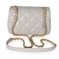 Chanel Grey Quilted Lambskin Mini Flap Bag