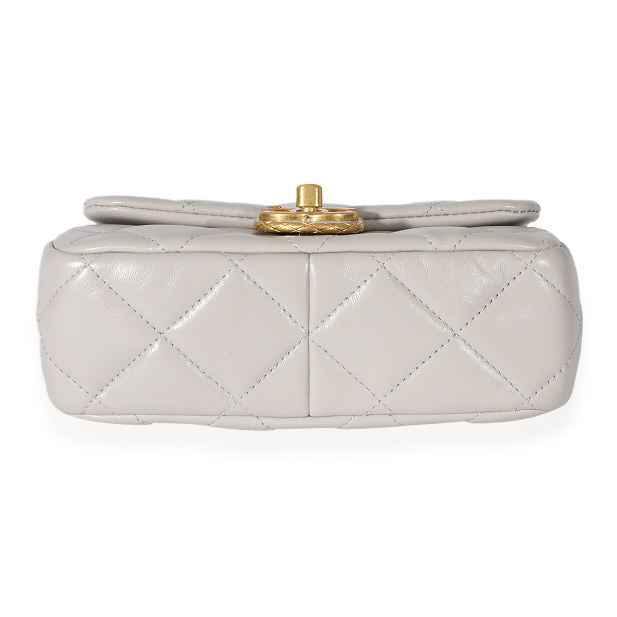 Chanel Grey Quilted Lambskin Mini Flap Bag