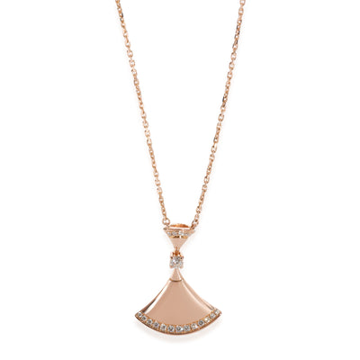 BVLGARI Divas Dream Diamond  Pendant in 18k Rose Gold 0.27 CTW