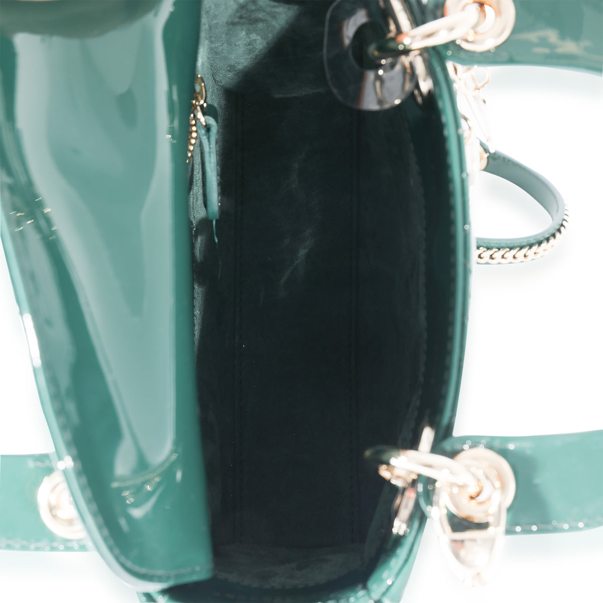 Dior Green Patent Leather Mini Lady Dior