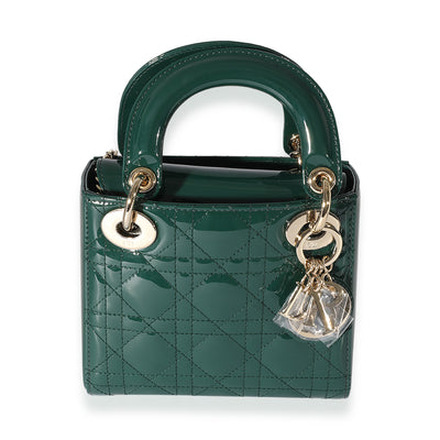 Dior Green Patent Leather Mini Lady Dior