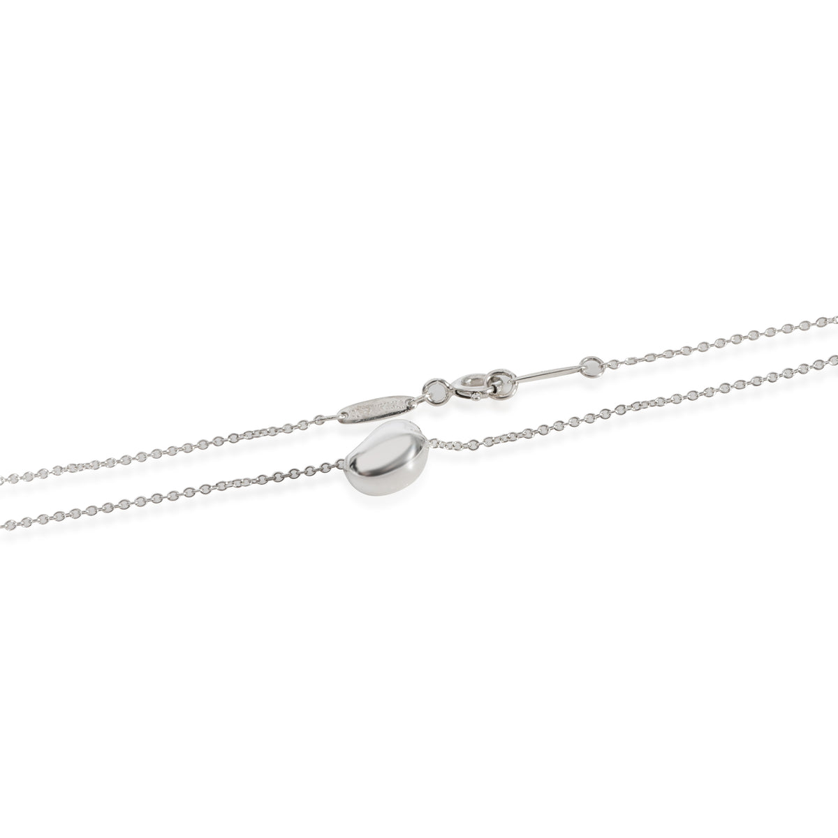 Tiffany & Co. Elsa Peretti Nugget Bean Pendant in Sterling Silver on a Chain