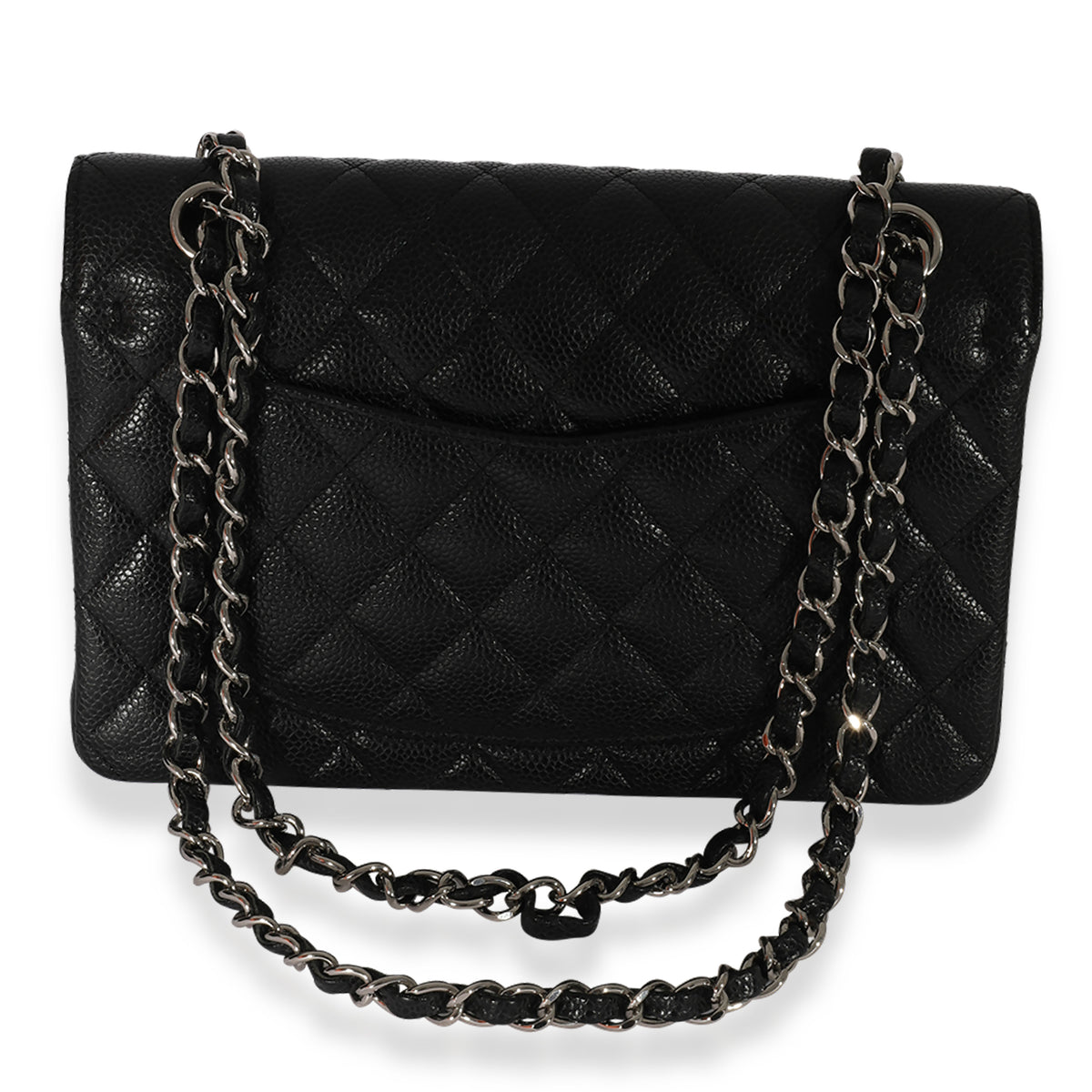 Chanel Black Quilted Caviar Small Classic Flap Bag, myGemma