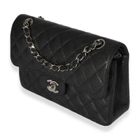 Chanel Black Quilted Caviar Small Classic Flap Bag