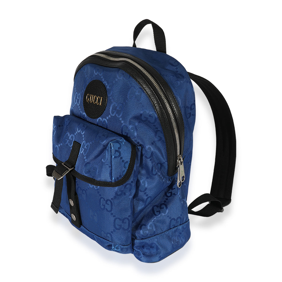 Gucci Blue Econyl Monogram Off The Grid Backpack