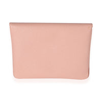 Prada Pink Saffiano Front Clasp Flap Clutch