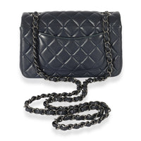 Chanel Navy Quilted Lambskin Rectangular Mini Flap Bag