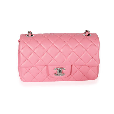 Chanel Pink Quilted Lambskin 21B Mini Rectangular Flap Bag