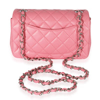 Chanel Pink Quilted Lambskin 21B Mini Rectangular Flap Bag