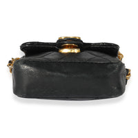 Chanel Vintage Black Quilted Lambskin Micro Flap Bag